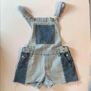 PacSun Dazed Blue Pieced Denim Shortalls
